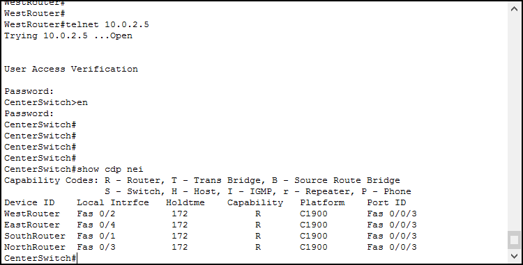 Always check CDP neighbors table to find directly connected Cisco devices