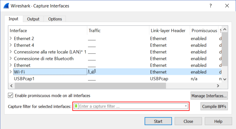 Wireshark Filter: how to apply a capture filter in wireshark - with screenshot