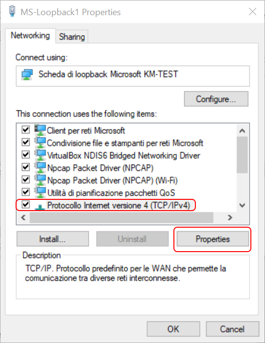 Change the IP settings of the MS-Loopback interface to connect it to GNS3 and test your SDN software