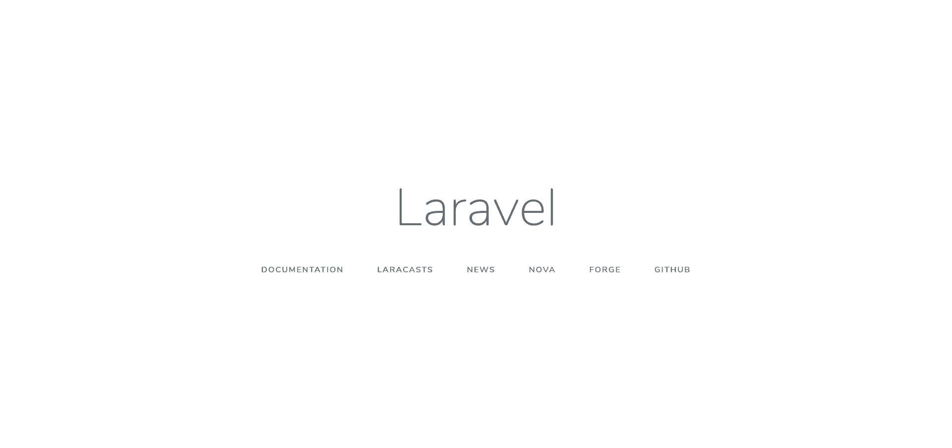 PHP Laravel Tutorial: this is the view you will get once you installed Laravel succesfully.