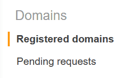 AWS Route 53 Tutorial: go to registered domain to register a public DNS domain.