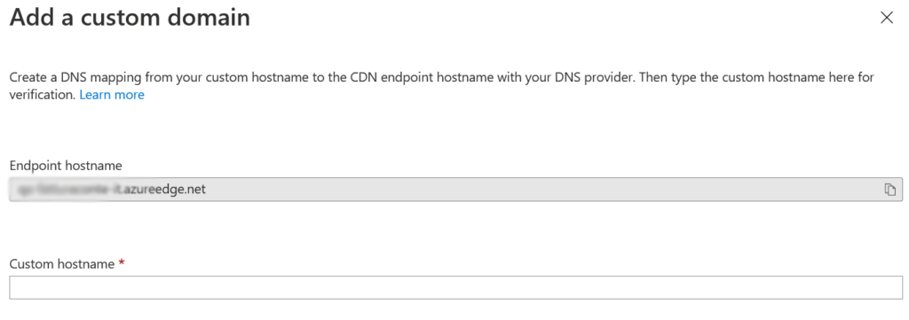 Add a custom domain to Azure CDN