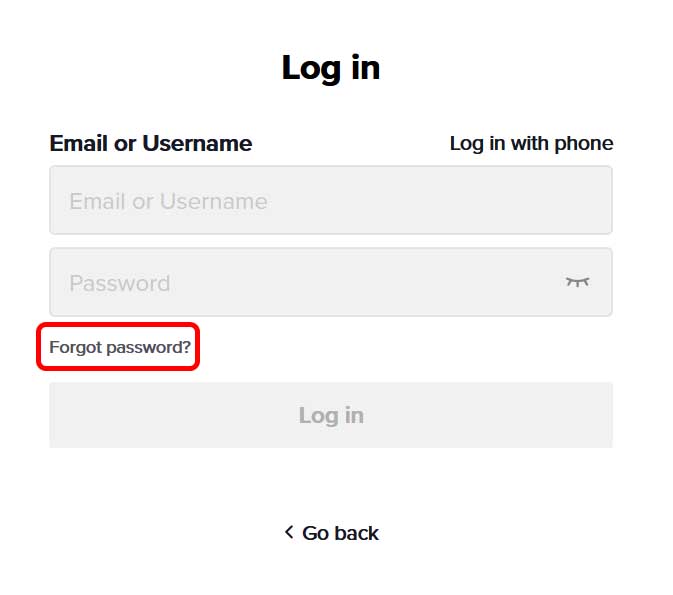 To get an original email to modify, the TikTok hacker will fake a password reset by clicking on forgot password