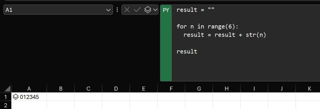 Repeat an instruction a given number of times in Excel thanks to Python